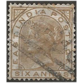 India 1876 SG81 6a Pale Brown Good Used ... ..