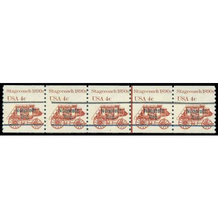 1898Ab 4c Stagecoach Fine MNH Dry Gum PNC 4/5 Gap 2L P0497