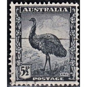 AUSTRALIA, 1942 5.5d Emu, SG 208 (Scott #196), used