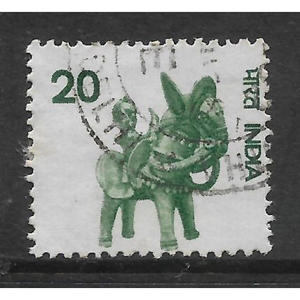 INDIA 1975 20p GREEN HANDICRAFT TOY SG 731 FINE USED#