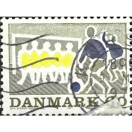 DENMARK, Sports, Football, blue & yellow 1971, 60ore
