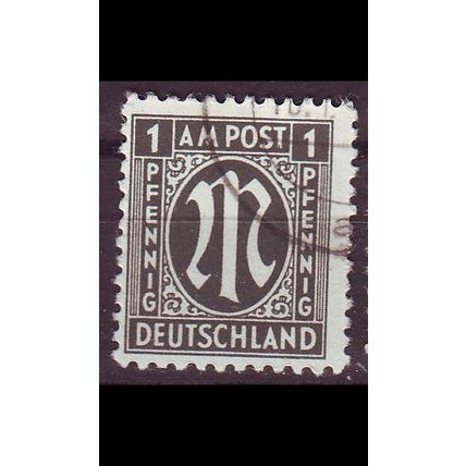 GERMANY Alliiert AmBri [1945] MiNr 0016 B ( O/used )