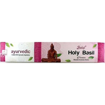 Holy Basil, Balaji Ayurveda Premium Masala Incense Sticks, 15 Gram Box
