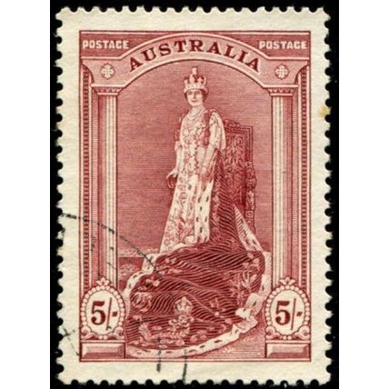 Australia 1937 5/- Robes #1 SU - SG 176