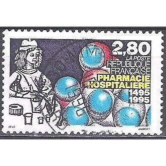 France 1995 Michel 3110 O Cote (2008) 1.00 € 500 Ans Pharmacie hospitalière