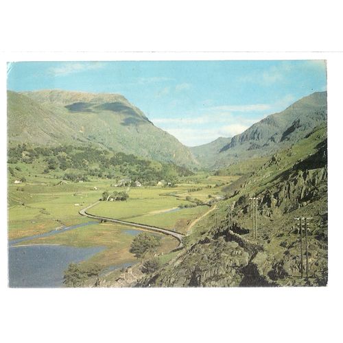 LLANBERIS PASS AND NANT PERIS used postcard 1981 postmark =