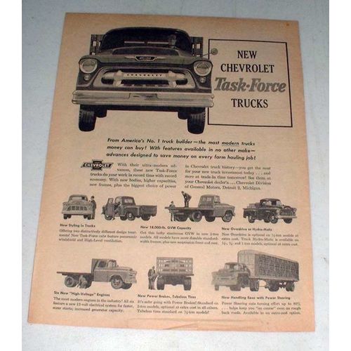 1955 Chevrolet Truck Ad - Task-Force Trucks!
