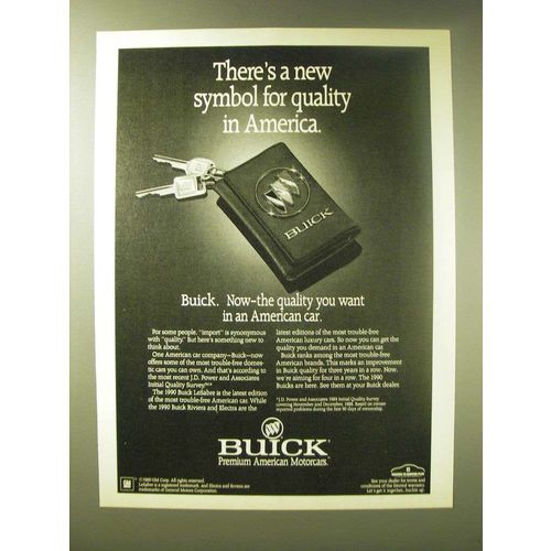 1989 Buick Cars Ad - There's a new symbol for quality in America
