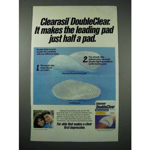 1989 Clearasil DoubleClear Pads Ad