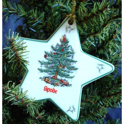 New in Original Box, Spode Porcelain Christmas Tree Ornament, STAR