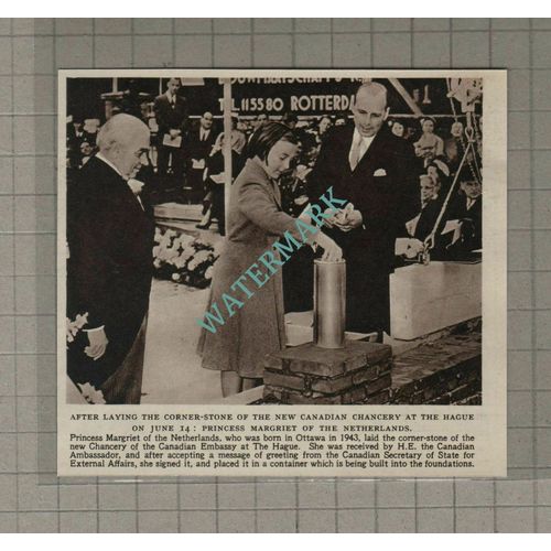 C3213) New Canadian Embassy Chancery The Hague Stone Laying - 1955 Clip