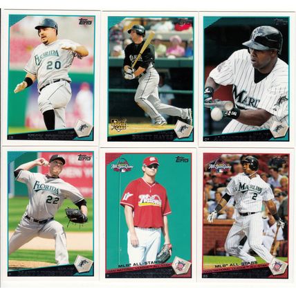 2009 Topps Update Florida Marlins team set - 13 cards