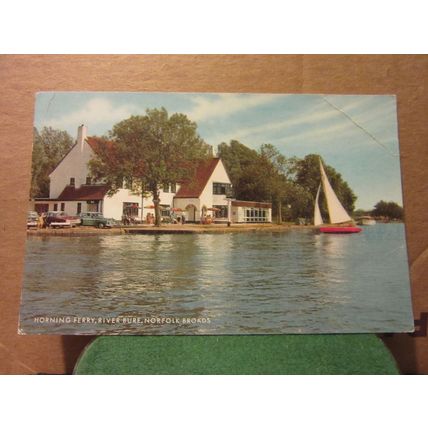 HORNING FERRY, RIVER BURE, NORFOLK BROADS used postcard by J.Salmon #
