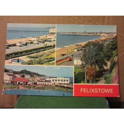 multiview, FELIXSTOWE Suffolk. unused postcard by E T W Dennis =
