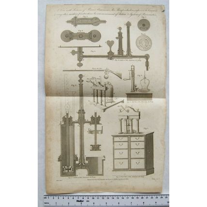 1795 engraving: Prince's American Air Pump