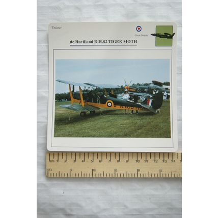 de Havilland D.H.82 Tiger Moth - GB - Trainer - Collectors Club Card