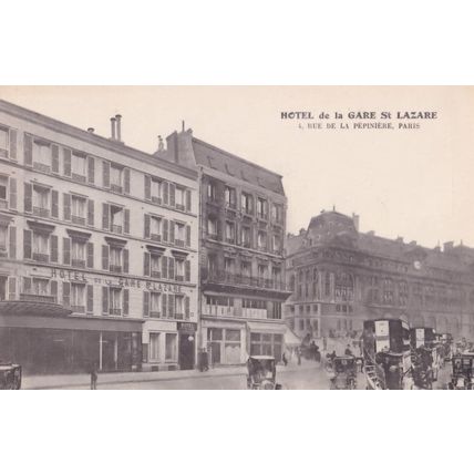 Paris Hotel De La Gare French Old Postcard