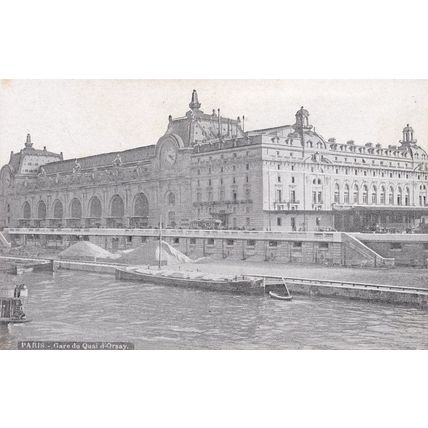 Paris Gare De Quai D'Orsay Old Postcard