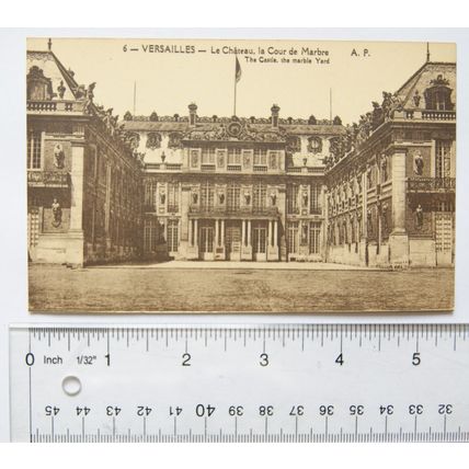 vintage postcard Versailles, The Castle, the Marble Yard