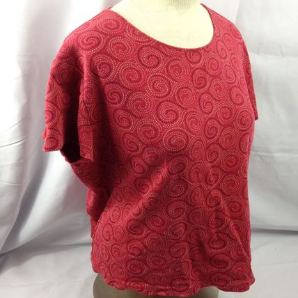 Croft & Barrow Women's Red Short Sleeve Tee Shirt Top Sz XL