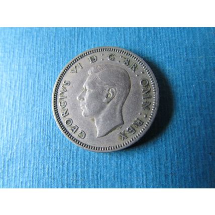 1950 GEORGE VI SCOTTISH SHIELD SHILLING FREE POST. (zzebid)