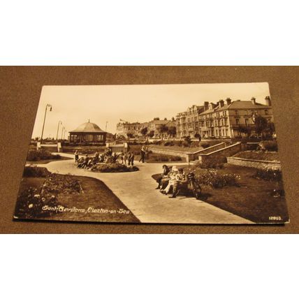 Cook & Eaves real photographic Postcard - Sunk Gardens, Clacton On Sea - Essex