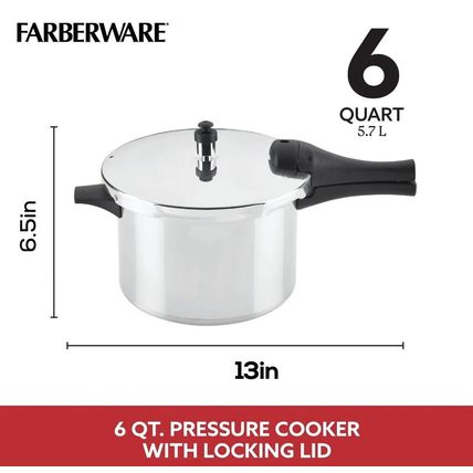 6-Quart Olla de Presion Para Estufa Induccion Aluminio Duradera Pressure Cookers