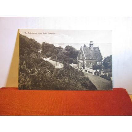 TOLLGATE & LOWER ROAD, FOLKESTONE, KENT.. unused antique postcard OLD CRANE =