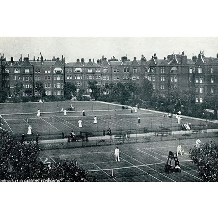 Queens Club Gardens London W1 Wimbledon Tennis Courts Old Postcard