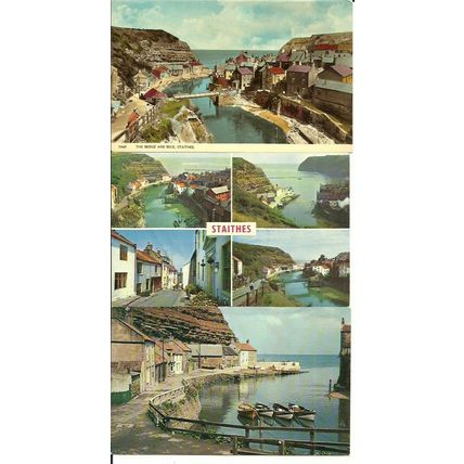 Yorkshire STAITHES 3 Postcards (Various Publishers)
