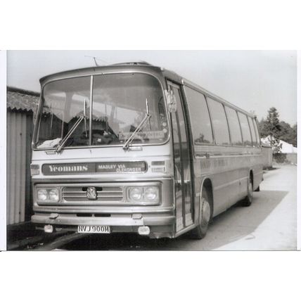 Black & White Photograph of G. H. Yeomans Motors Ltd. of Canon Pyon - NVJ 900M