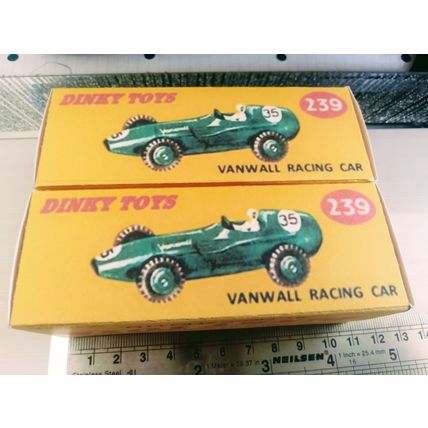 Dinky No239 Vanwall Racing Car - Replica / Repro Box