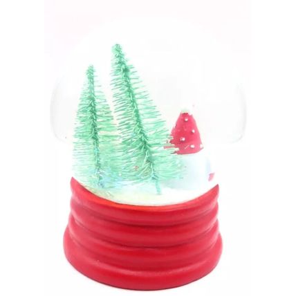 Three Gonks Snow Globe Christmas 12.5 CM Glitter Festive Home Decor Holiday