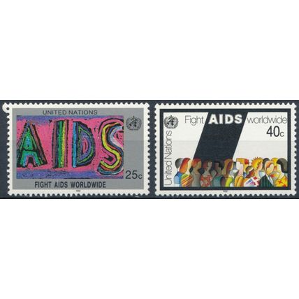 Anti Aids Campaign - UN New York 1990 - MNH - MiNr 598/9