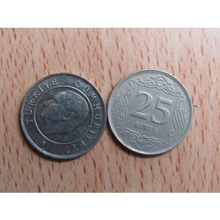 Turkey 2011 25 Kurus Coin