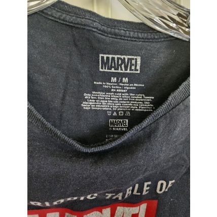 Marvel Childs Unisex Periodic Table of Marvel Black 100% Cotton Size Medium