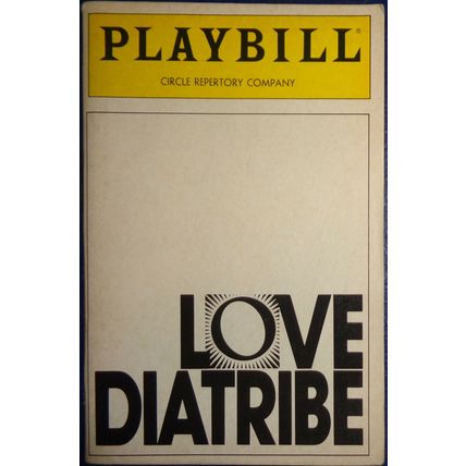 Love Diatribe - Playbill - December 1990 - Circle Repertory Theatre Co.
