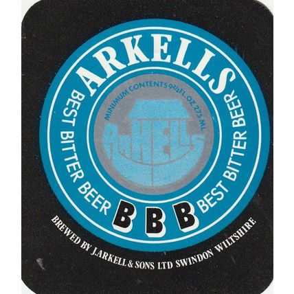 BEER BOTTLE LABEL - ARKELLS BREWERY - BBB BEST BITTER BEER (D)