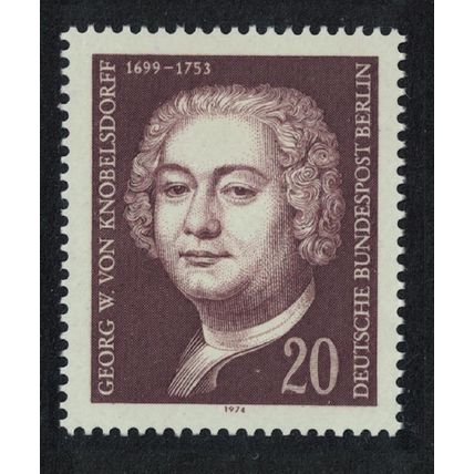 Berlin 275th Birth Anniversary of Georg W von Knobelsdorff architect 1974