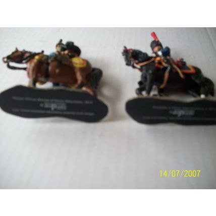 Del Prado Military Soldiers on Horseback X2 Painted Lead Figures ref 2