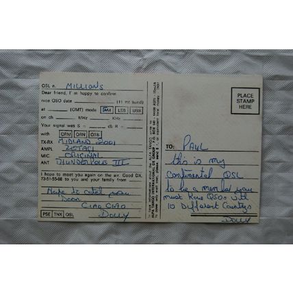 QSL Card Alpha Tango International DX Group, Withernsea