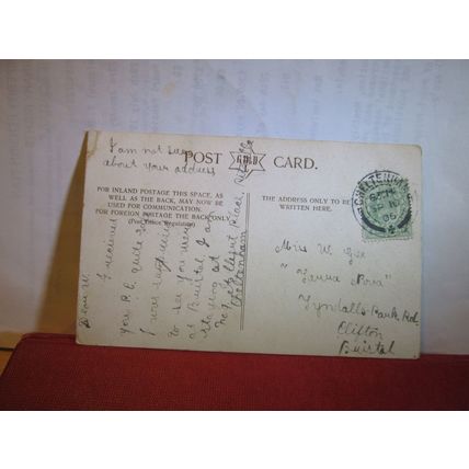 'H.M.S MAJESTIC' BATTLESHIP used antique postcard by G. D & D. 1906 pm =