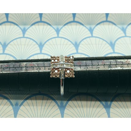 Gemporia 9ct 375 White Gold 0.50ct Cognac Diamond Ring - Brand New with Box