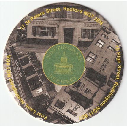 BEER MAT - NOTTINGHAM BREWERY - BREWERY PUBS - (Cat No 016) - (2017)