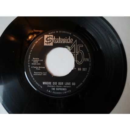 7"NORTHERN SOUL,1964. SUPREMES . WHERE DID OUR LOVE GO. STATESIDE.SS327. EX