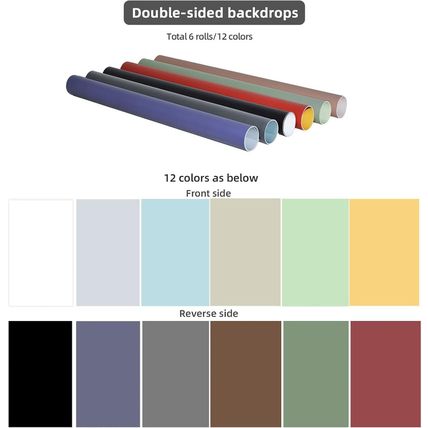 Photography Backdrops Small Product Background: Flat Lay Seamless Paper Props -