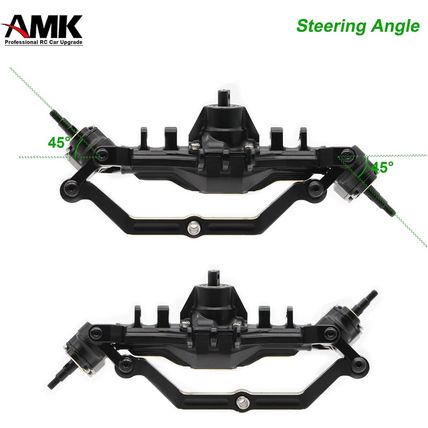 AMK TRX4M Brass Portal Axle Upgrade Kit Complete Set, Front Axles and Rear Axles