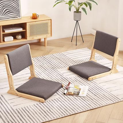 Tiita Floor Chair with Back Support, Foldable Meditation Tatami Chairs, Backrest