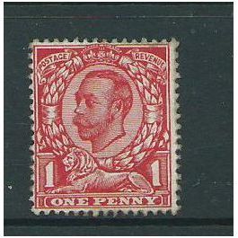 gb stamp downey head sg341 hm creased corner george v