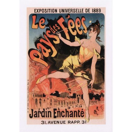 Event Poster Art Postcard Le Pays des Fees Exposition 1889 France Jules Cheret